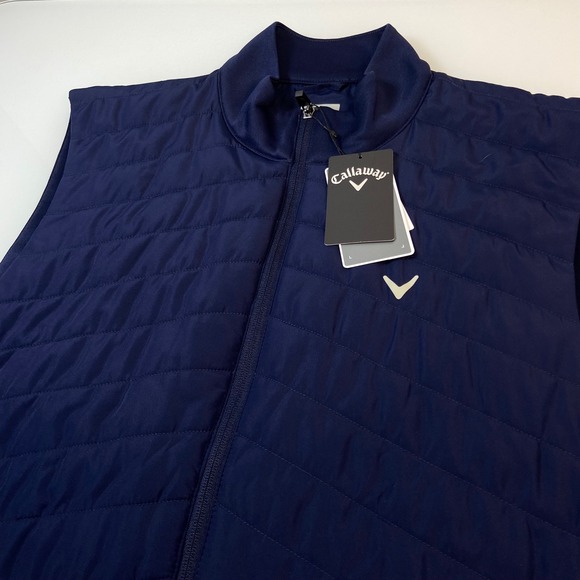Callaway Other - Callaway Mens Large Navy Blue Quilted Puffer Golf Vest New Sun Protection
